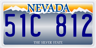 NV license plate 51C812
