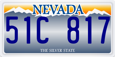 NV license plate 51C817