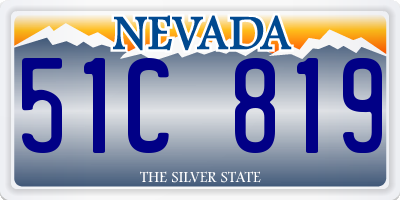 NV license plate 51C819