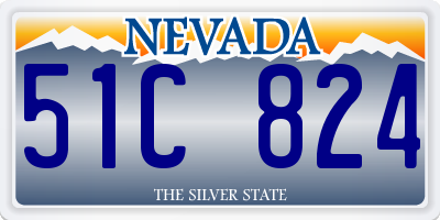 NV license plate 51C824