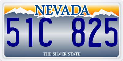 NV license plate 51C825