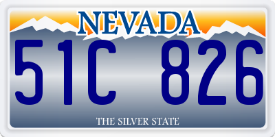 NV license plate 51C826