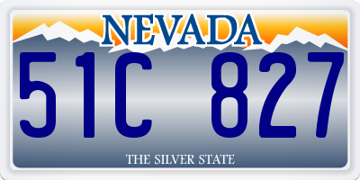 NV license plate 51C827