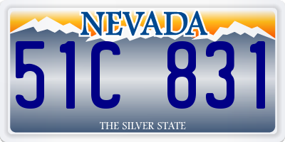 NV license plate 51C831