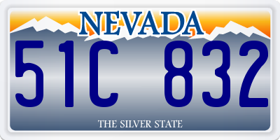 NV license plate 51C832