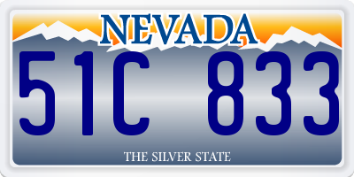 NV license plate 51C833