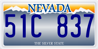 NV license plate 51C837