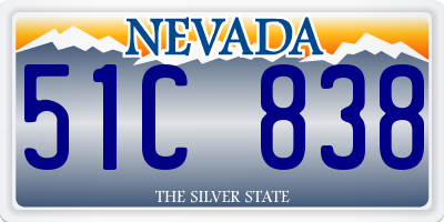 NV license plate 51C838