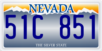 NV license plate 51C851