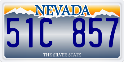 NV license plate 51C857