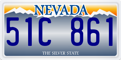 NV license plate 51C861