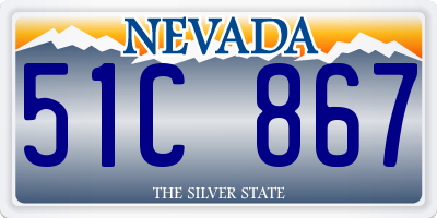 NV license plate 51C867
