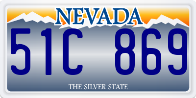 NV license plate 51C869