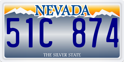 NV license plate 51C874
