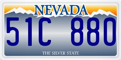 NV license plate 51C880