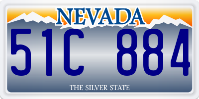 NV license plate 51C884