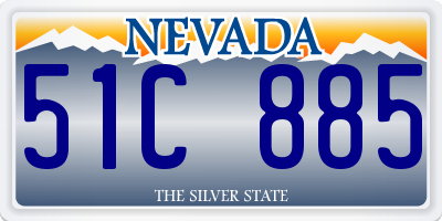 NV license plate 51C885