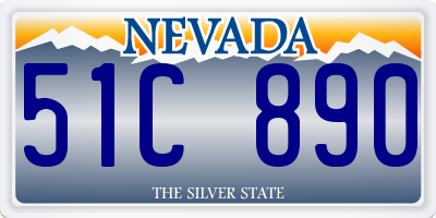 NV license plate 51C890