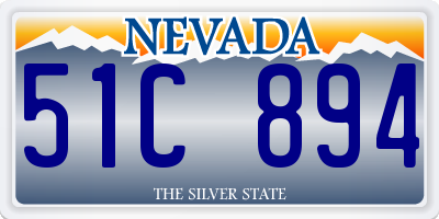 NV license plate 51C894
