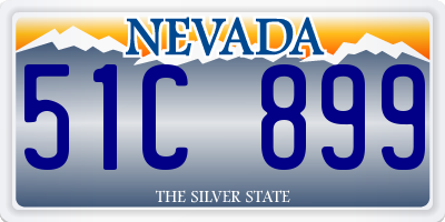 NV license plate 51C899
