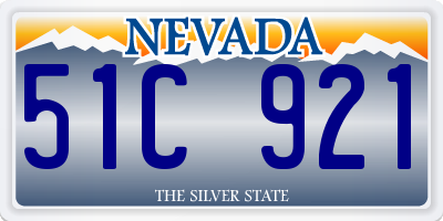 NV license plate 51C921