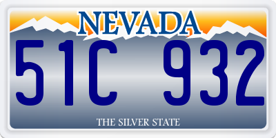 NV license plate 51C932