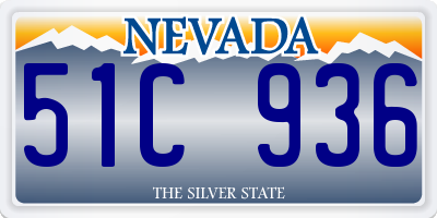 NV license plate 51C936