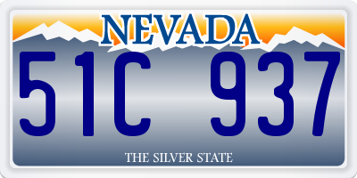 NV license plate 51C937