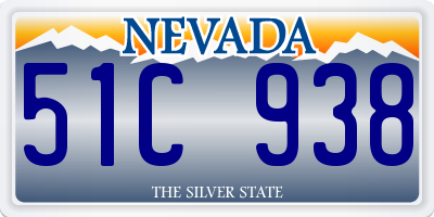 NV license plate 51C938