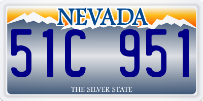 NV license plate 51C951