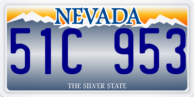 NV license plate 51C953