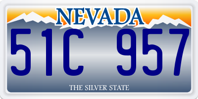 NV license plate 51C957