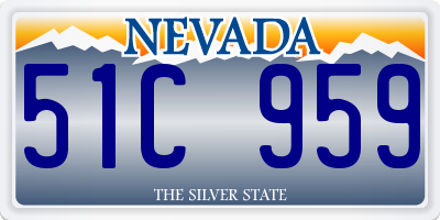 NV license plate 51C959