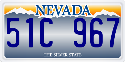 NV license plate 51C967