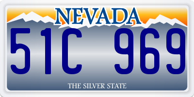 NV license plate 51C969