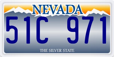 NV license plate 51C971