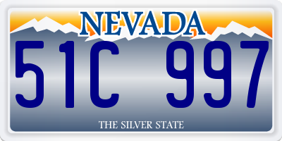 NV license plate 51C997