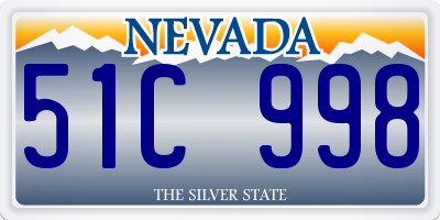 NV license plate 51C998