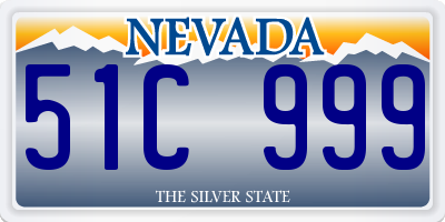 NV license plate 51C999