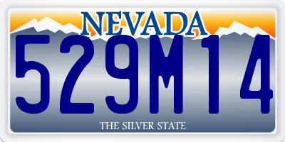 NV license plate 529M14