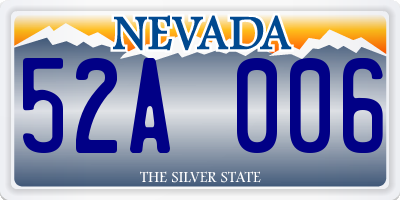 NV license plate 52A006