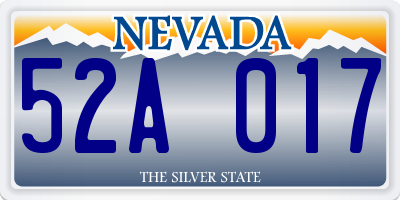 NV license plate 52A017