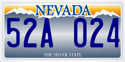NV license plate 52A024