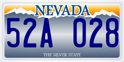 NV license plate 52A028