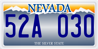 NV license plate 52A030