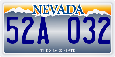 NV license plate 52A032