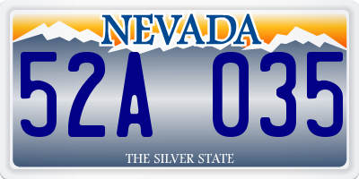 NV license plate 52A035
