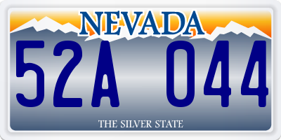 NV license plate 52A044