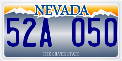 NV license plate 52A050