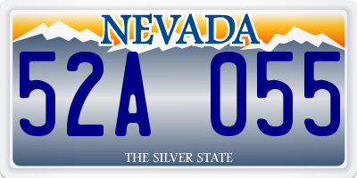 NV license plate 52A055